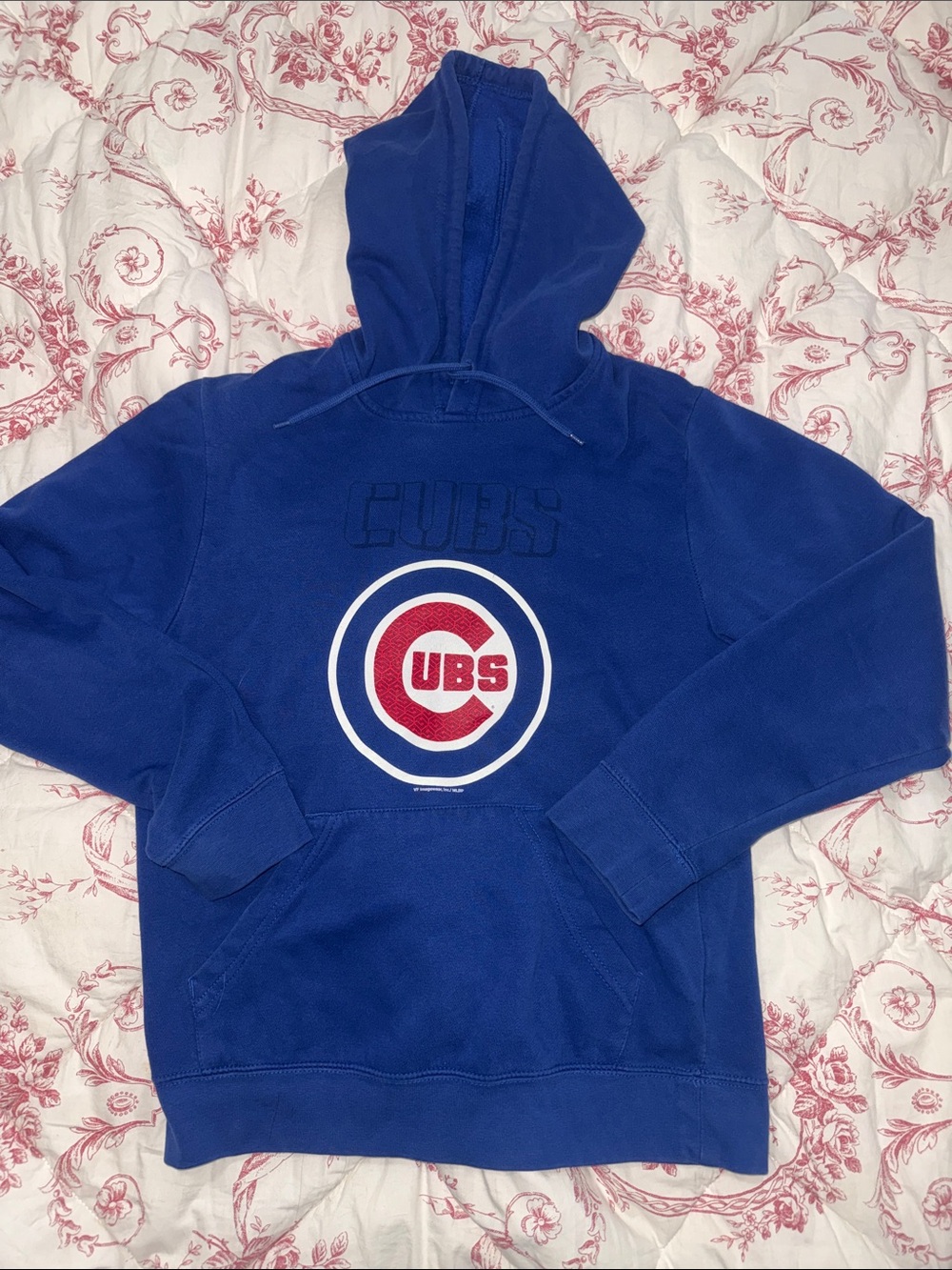MLB Chicago Cubs Royal Blue  Hoodie with Red Crest